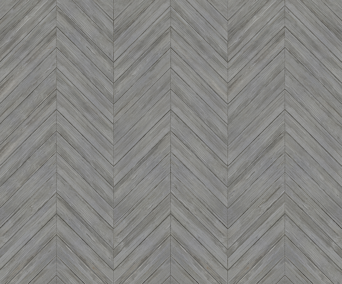 Industrial style concrete effect wallpaper with fishbone geometry