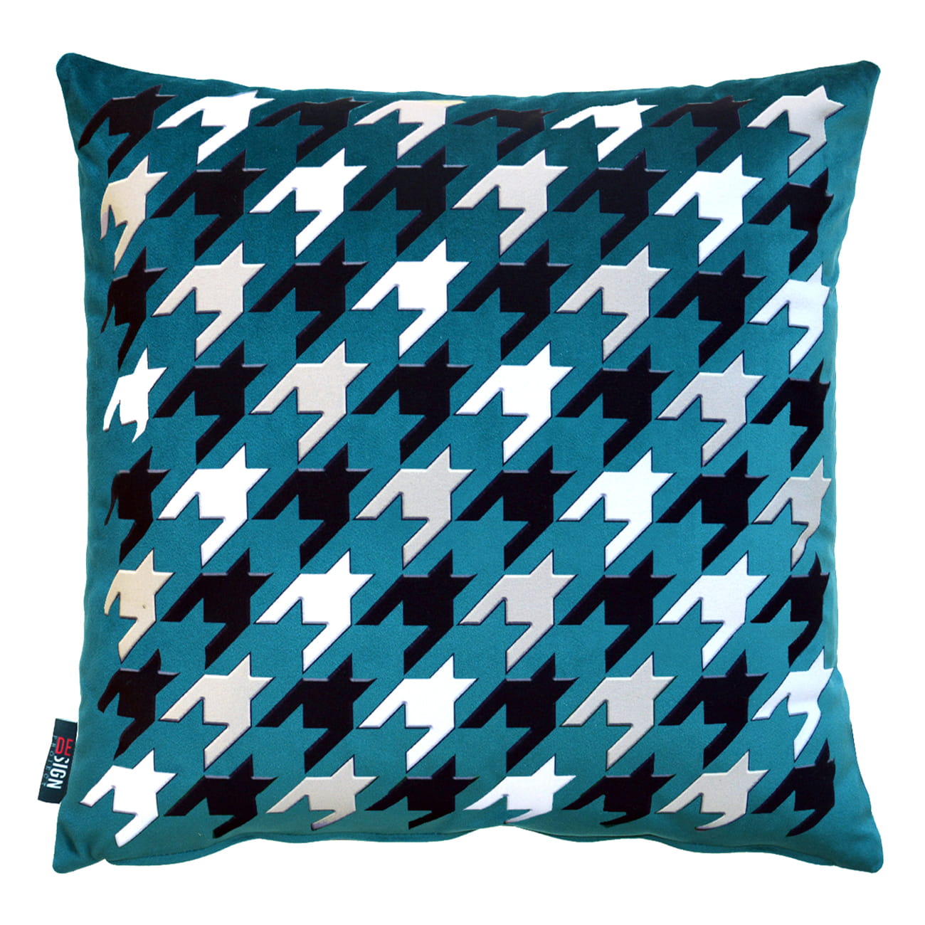 Cuscino dal design geometrico pied de poule