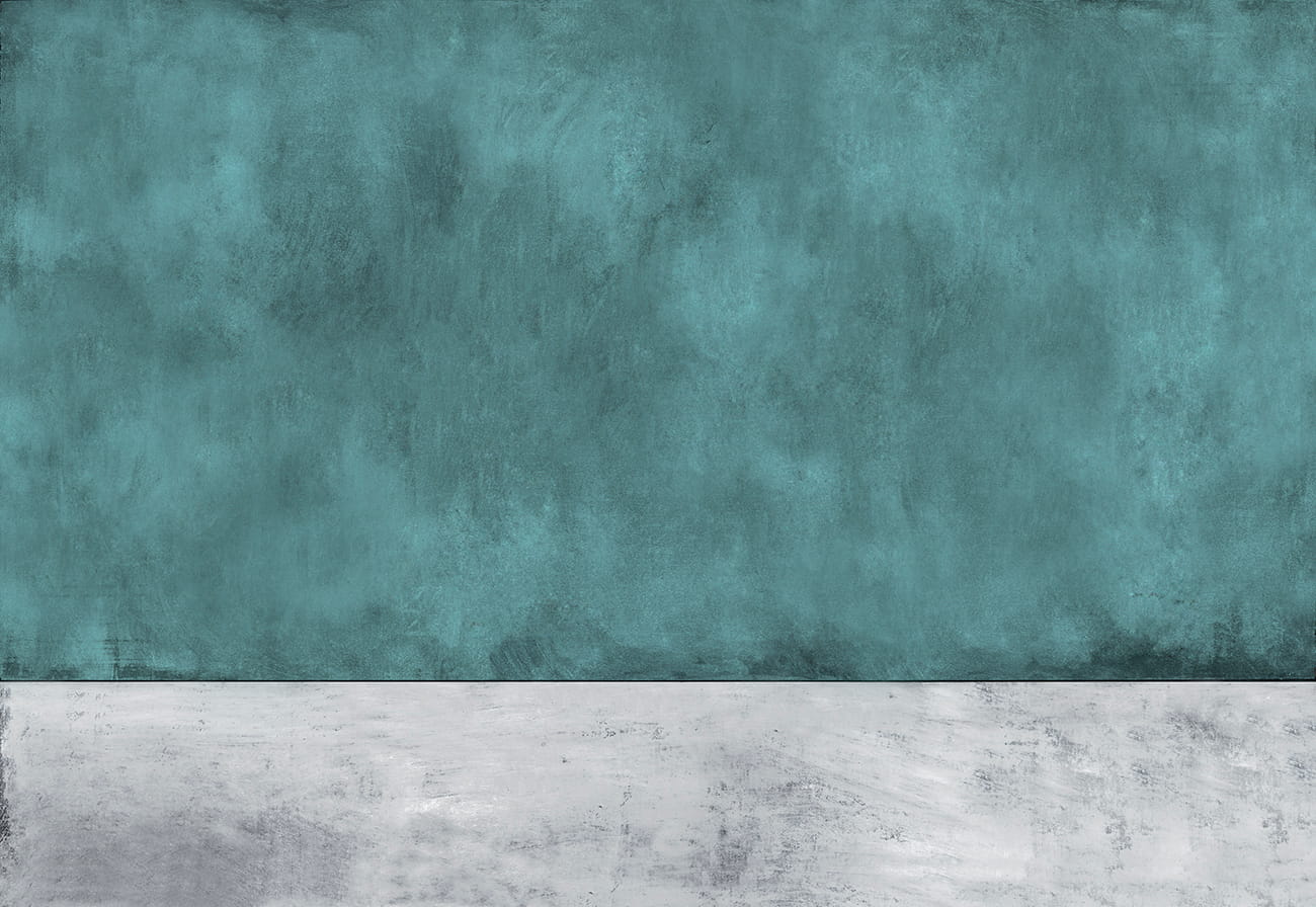 Carta da parati verde petrolio materica