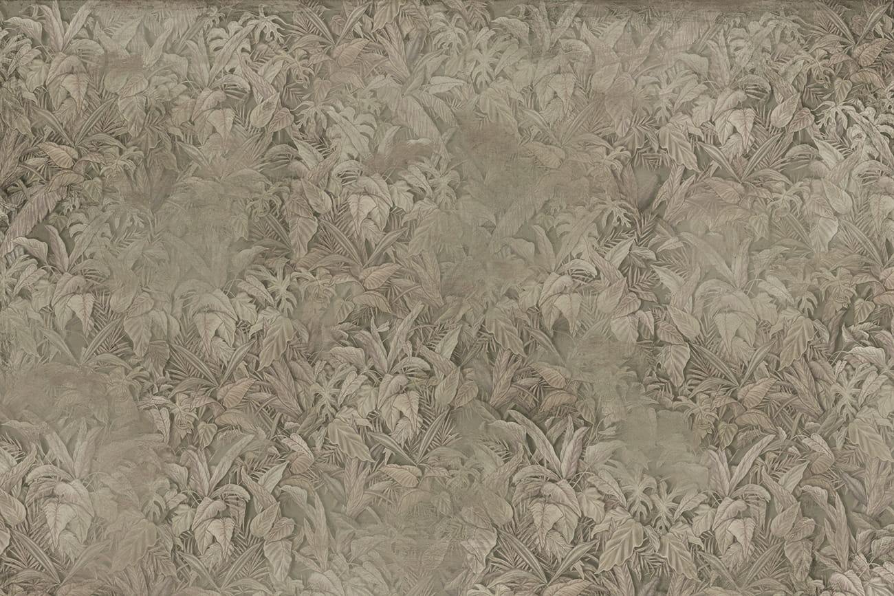 Carta da parati con boiserie classica realistica di colore grigio