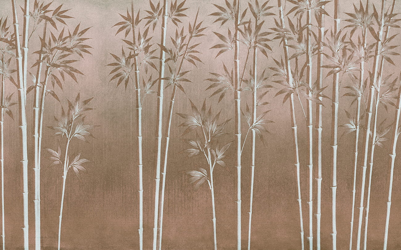 Carta da parati stile orientale botanica